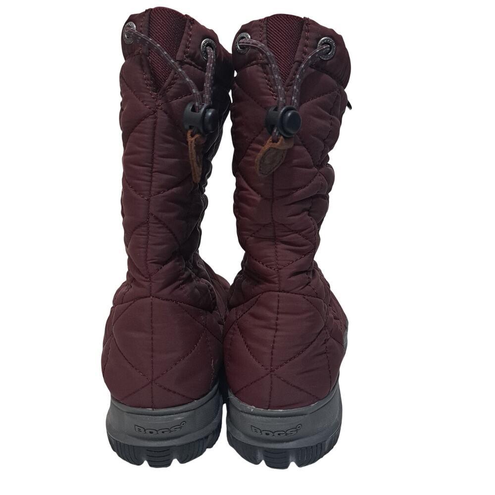 Bogs Rebound Womens Snowday Mid Snow Fleece Lining Waterproof Boots S 8 Burgundy - Picture 14 of 16